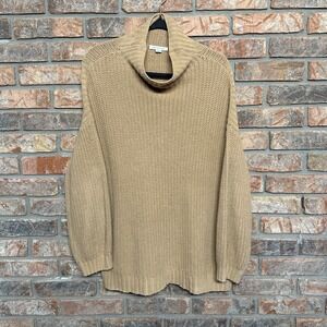American Eagle Oversized Tight‎ Knit Cowl Neck Sweater XS Brown Womens